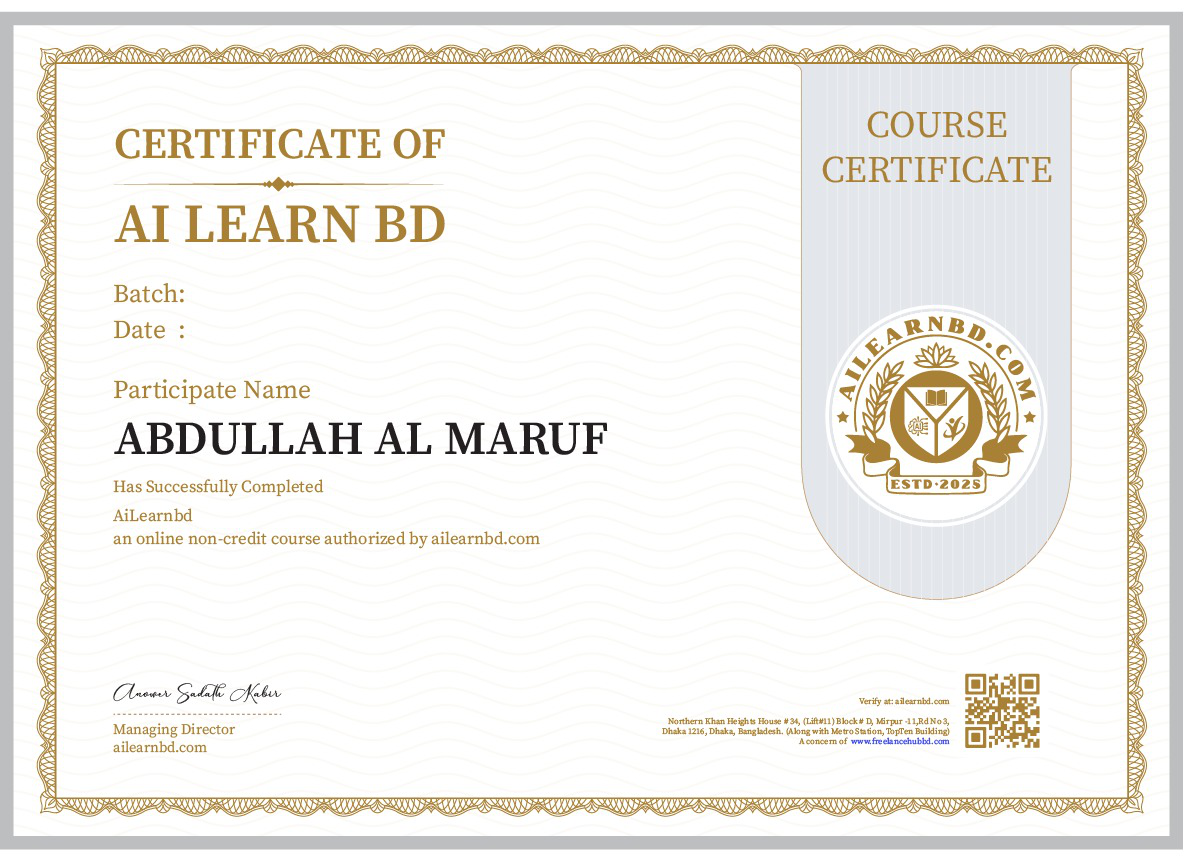 Certificate Sample